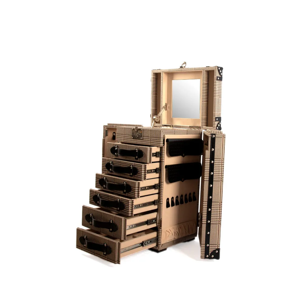 Artisan  Jewellery Armoire Printing Burberry Black Leather