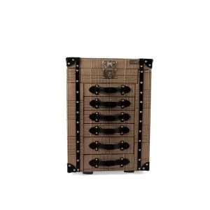 Artisan  Jewellery Armoire Printing Burberry Black Leather