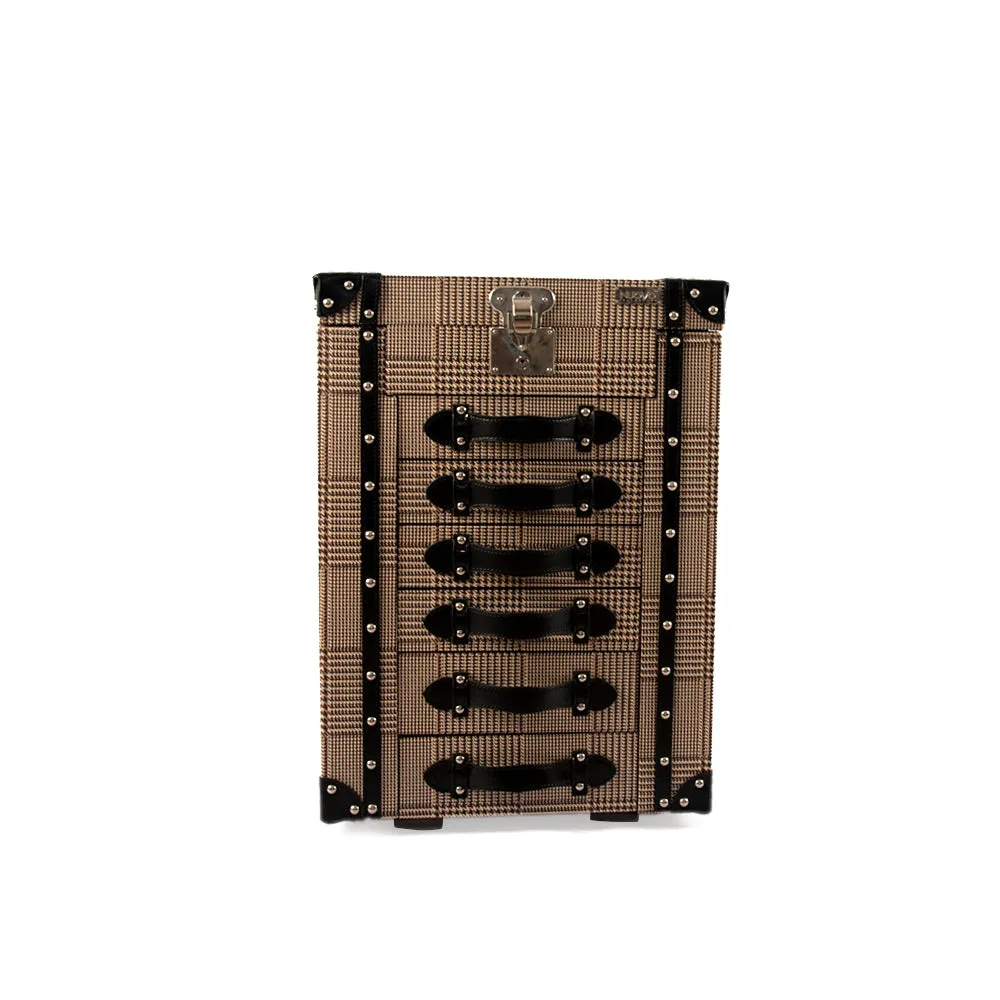 Artisan  Jewellery Armoire Printing Burberry Black Leather