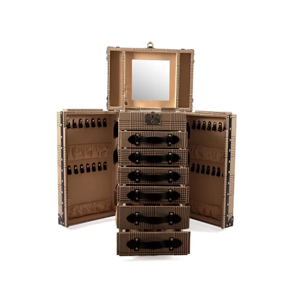Artisan  Jewellery Armoire Printing Burberry Black Leather