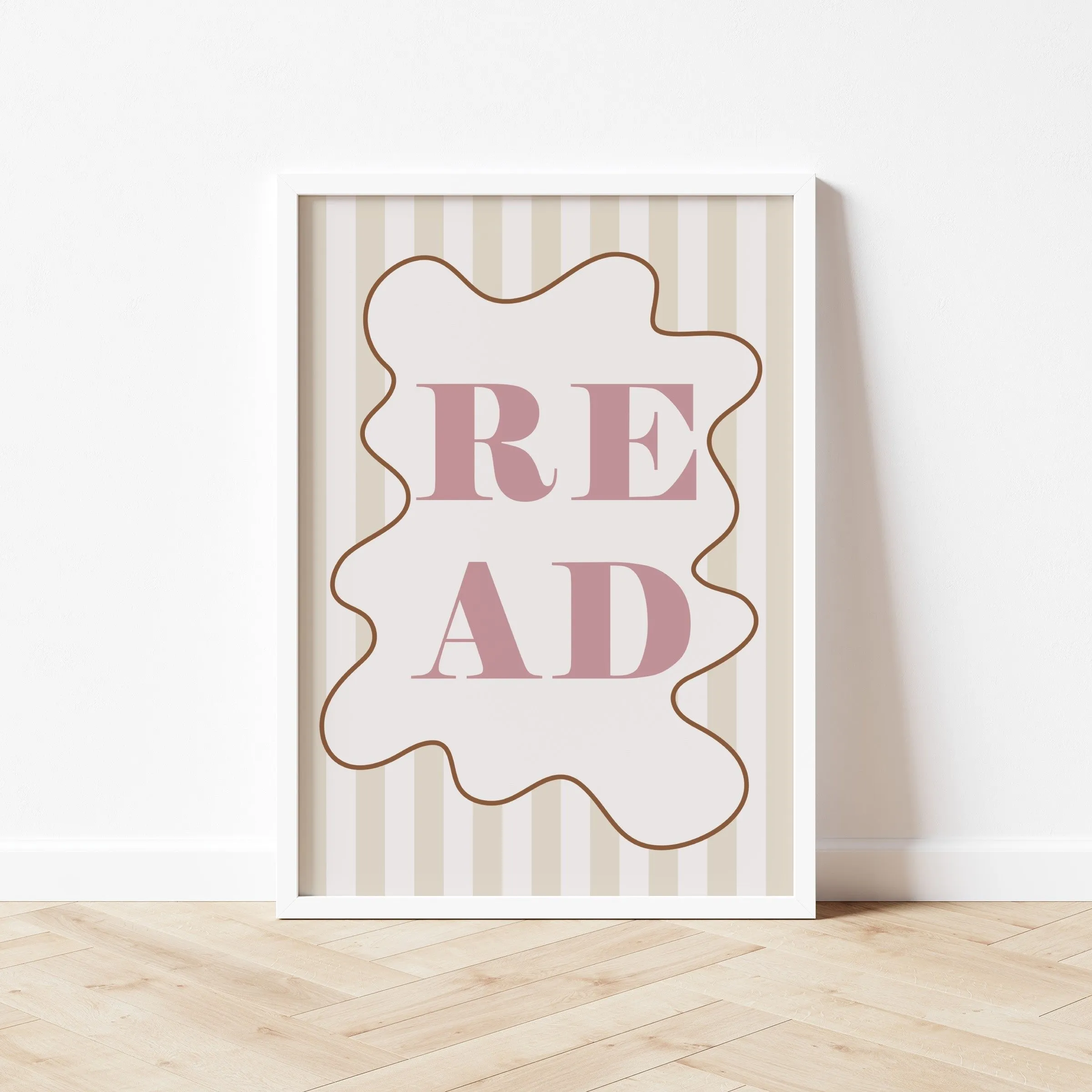 Autumns Corner 'Read' Print - Stripy Edition