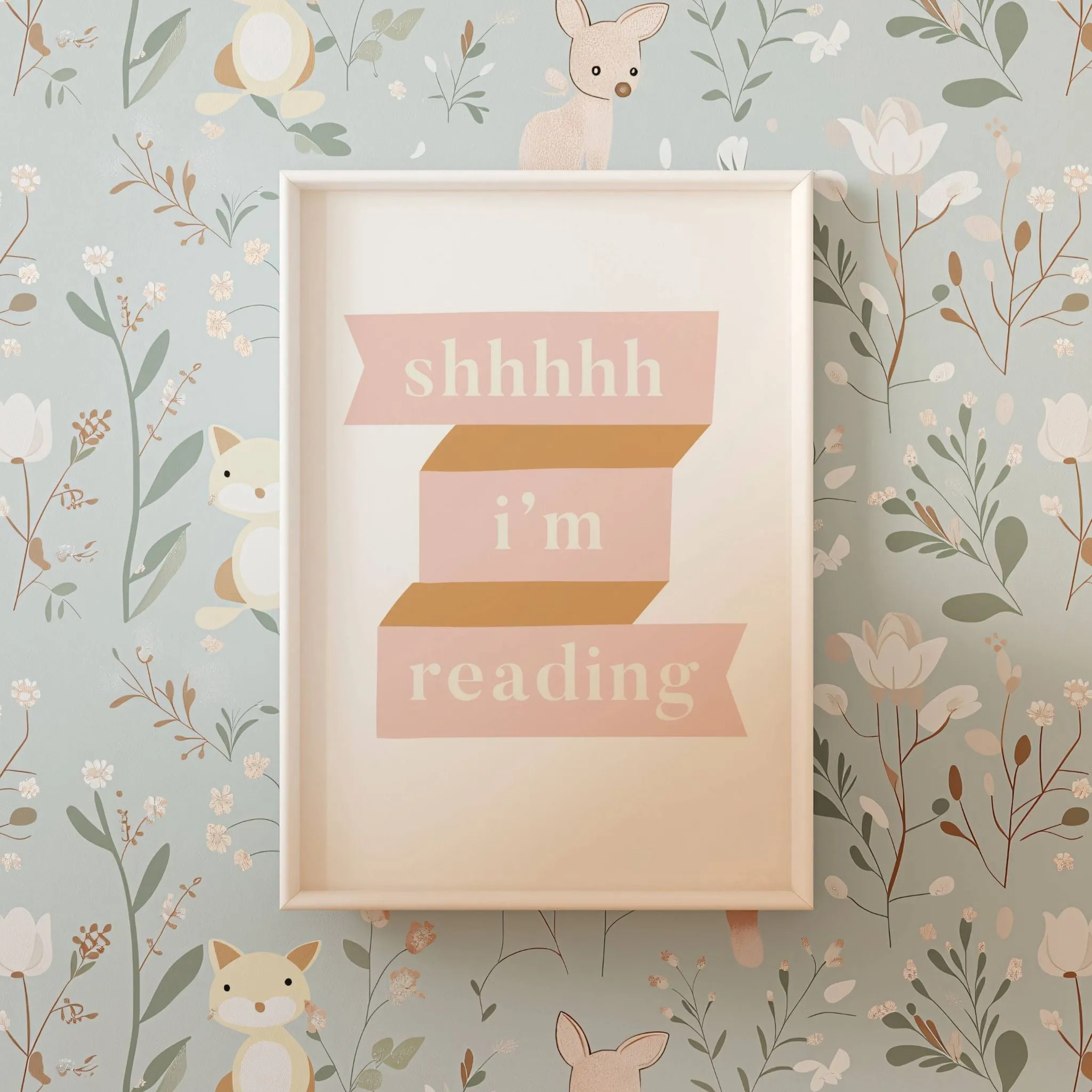 Autumns Corner 'Shhhh Im Reading' Print