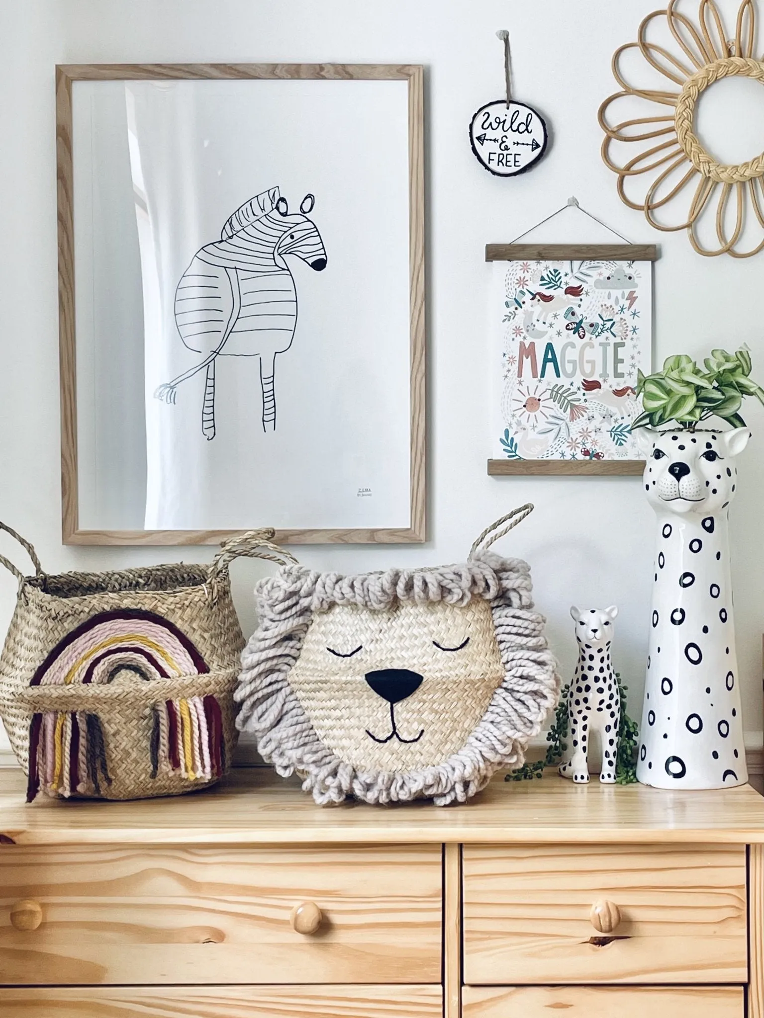Bellybambino Natural Lion Basket - Large