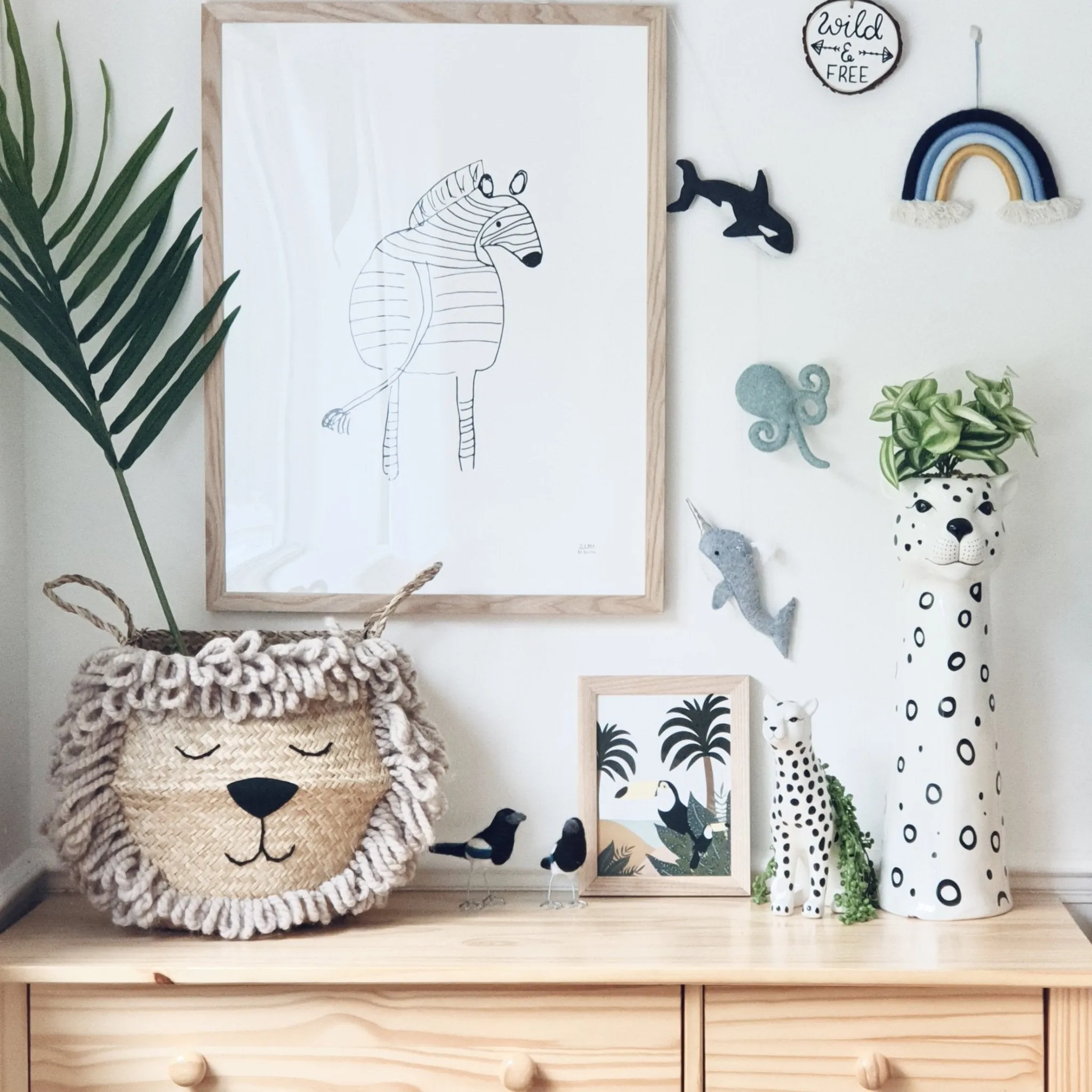 Bellybambino Natural Lion Basket - Large