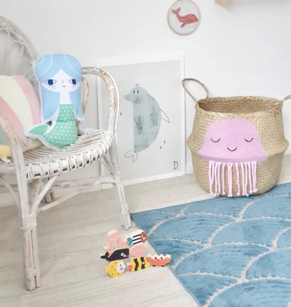 Bellybambino Pink Jellyfish Basket - Extra Large