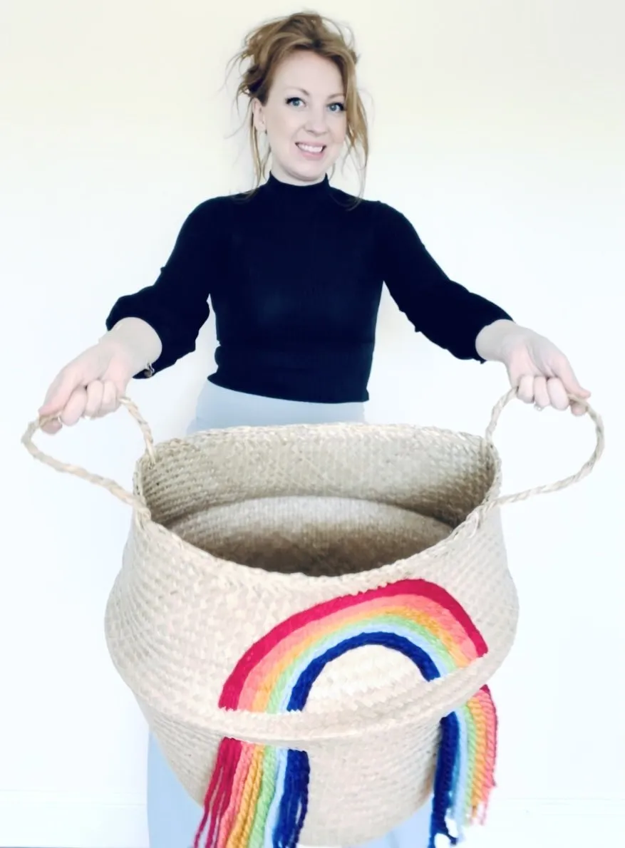 Bellybambino Vivid Tassel Rainbow Basket - Extra Large
