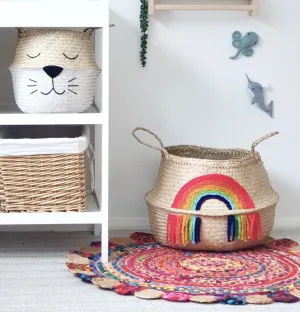 Bellybambino Vivid Tassel Rainbow Basket - Extra Large