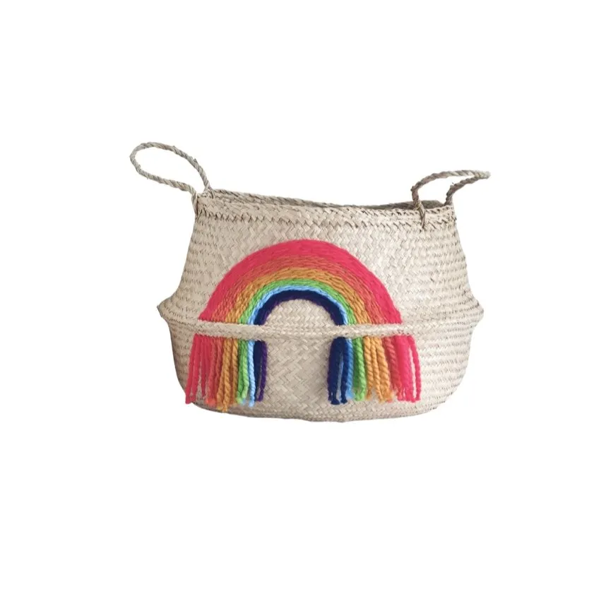 Bellybambino Vivid Tassel Rainbow Basket - Extra Large