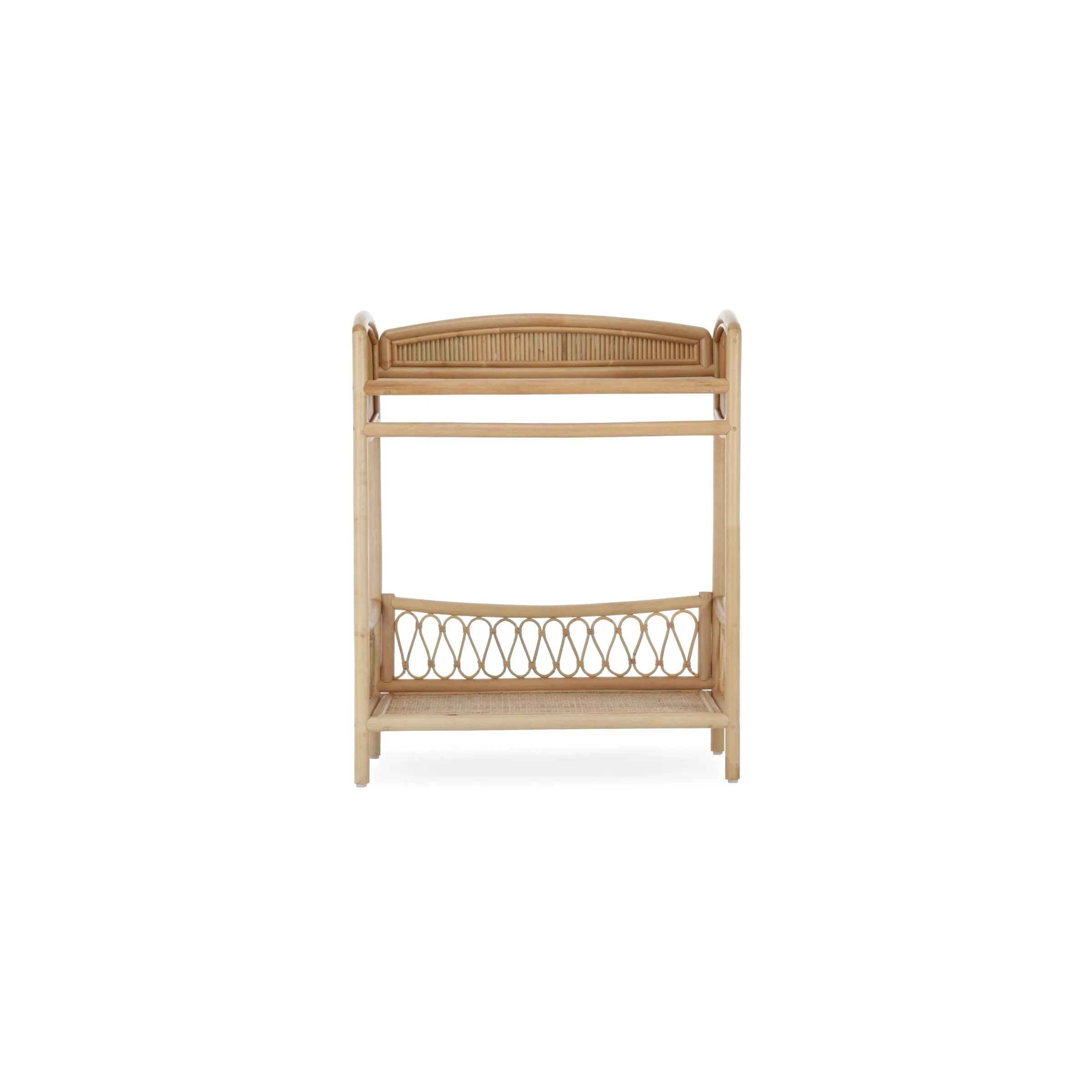 CuddleCo Aria Wave Changer With Hanging Rail - Rattan