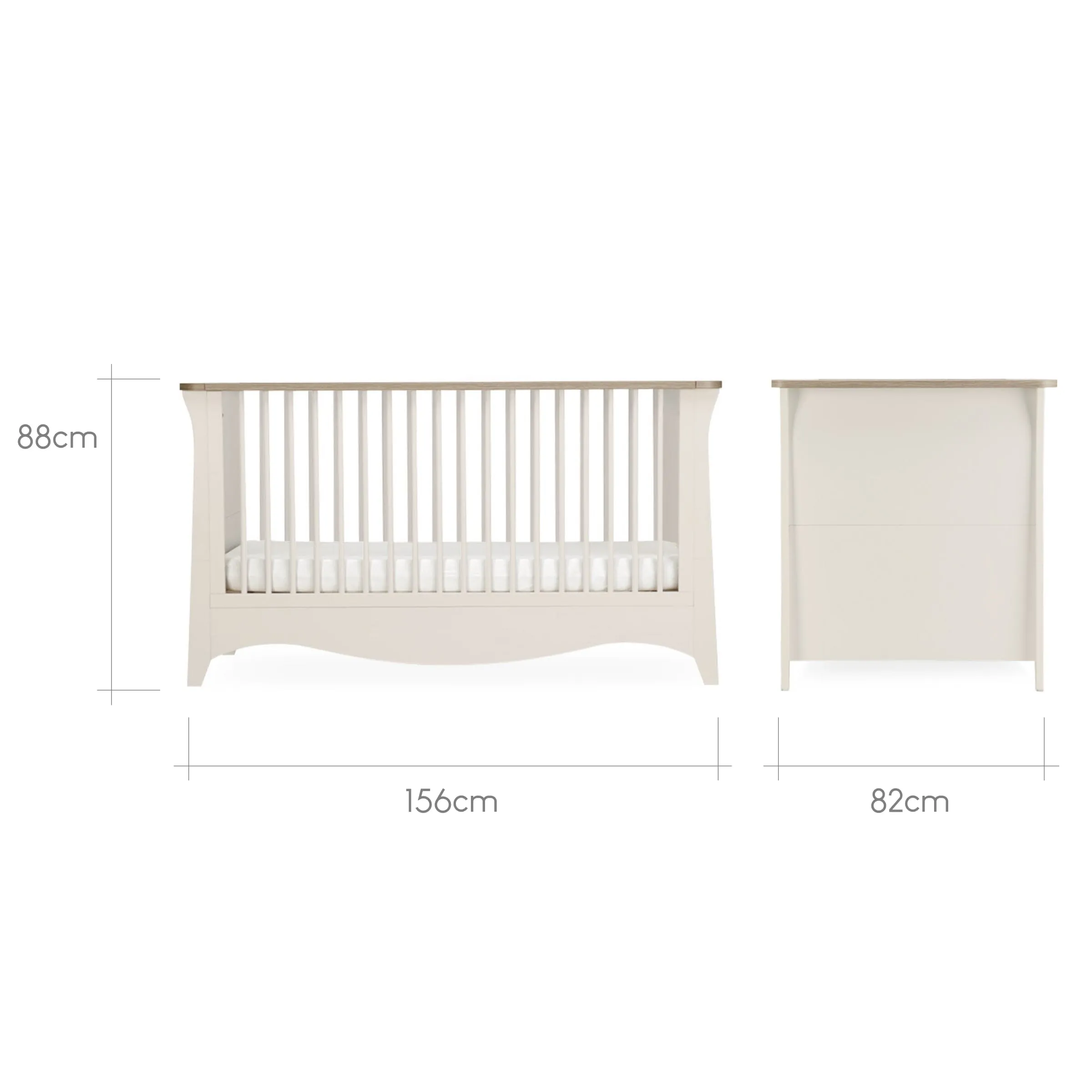 Cuddleco Clara 2 Piece Nursery Furniture Set  - Cashmere & Ash