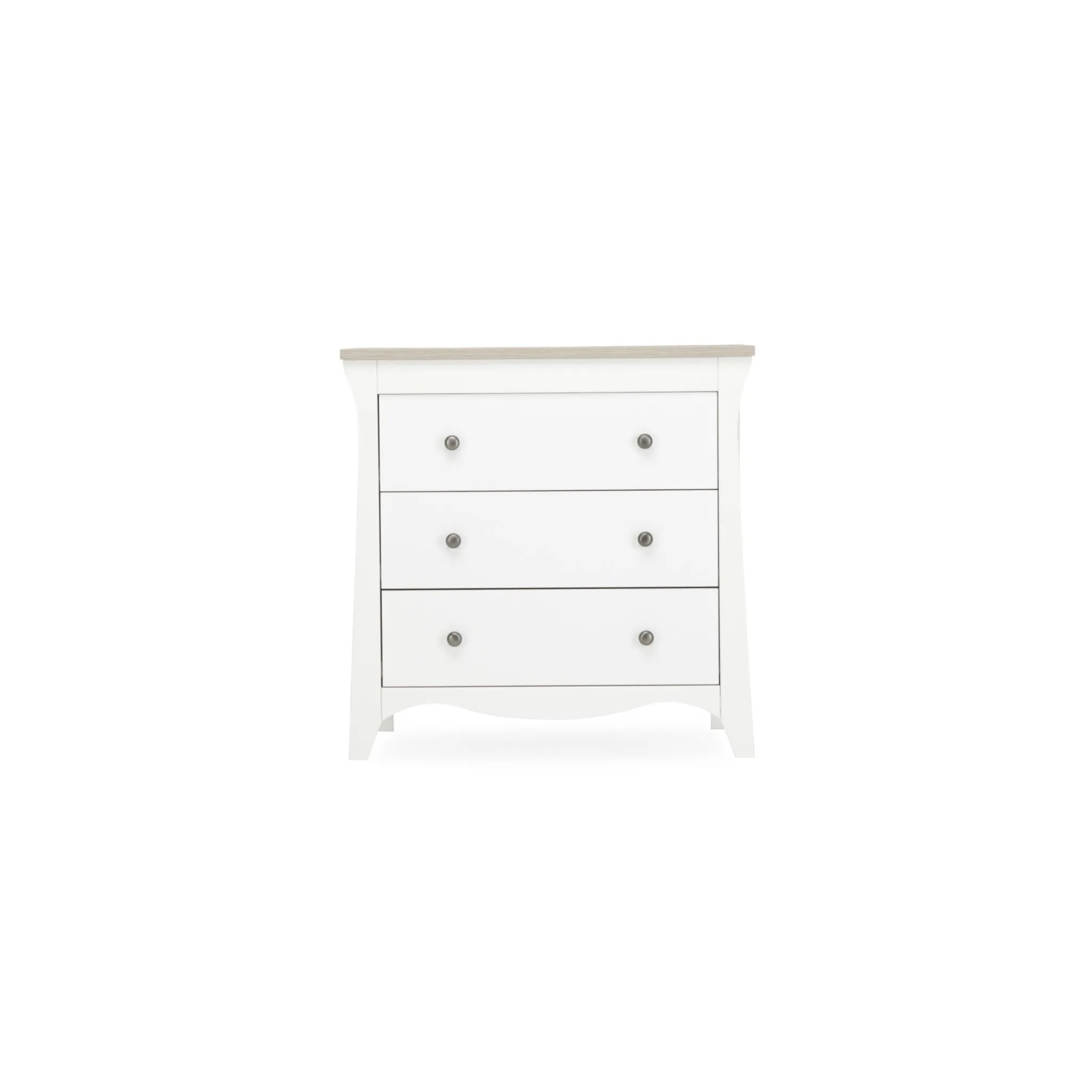 CuddleCo Clara 3 Drawer Dresser & Changer - White & Ash