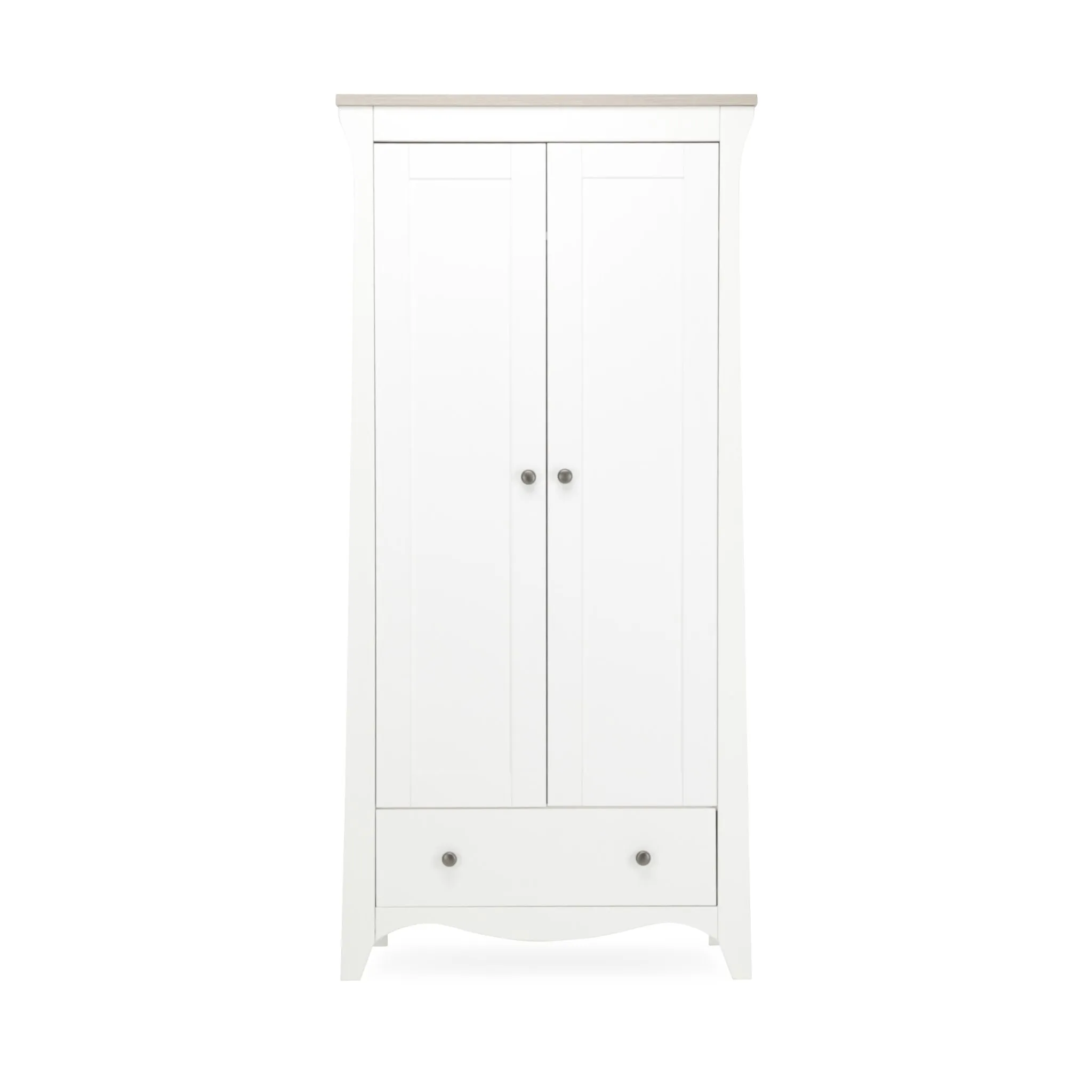 CuddleCo Clara 3 Piece Nursery Furniture Set- White & Ash