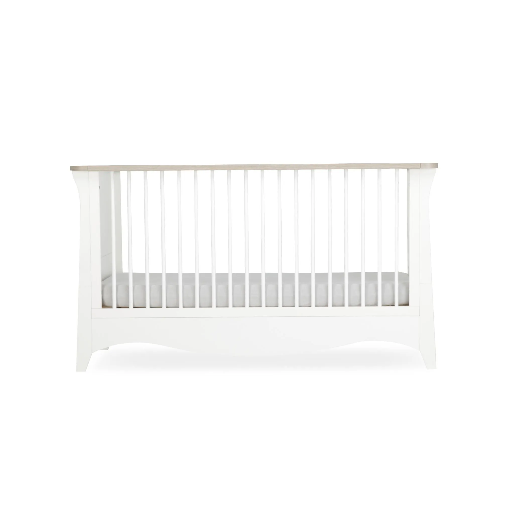 CuddleCo Clara 3 Piece Nursery Furniture Set- White & Ash
