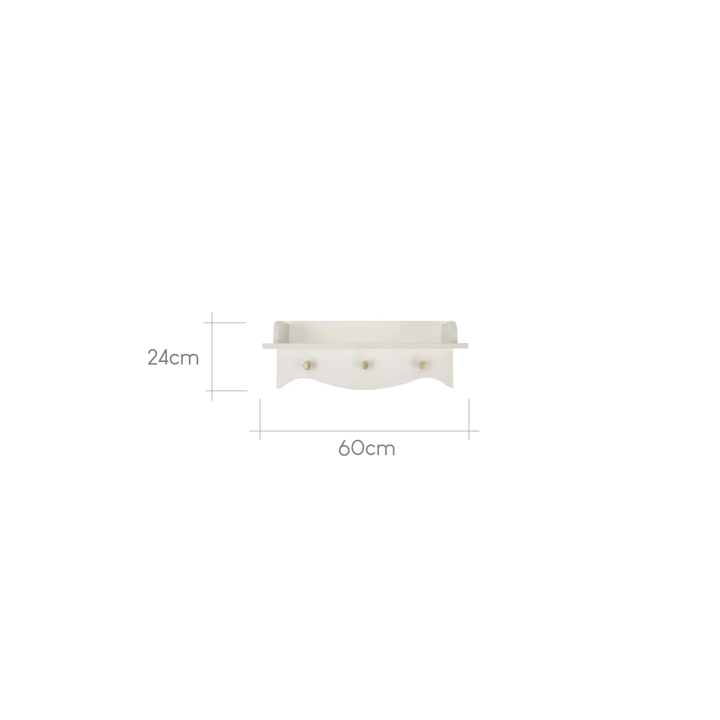 CuddleCo Clara Nursery Shelf - Cashmere & Ash