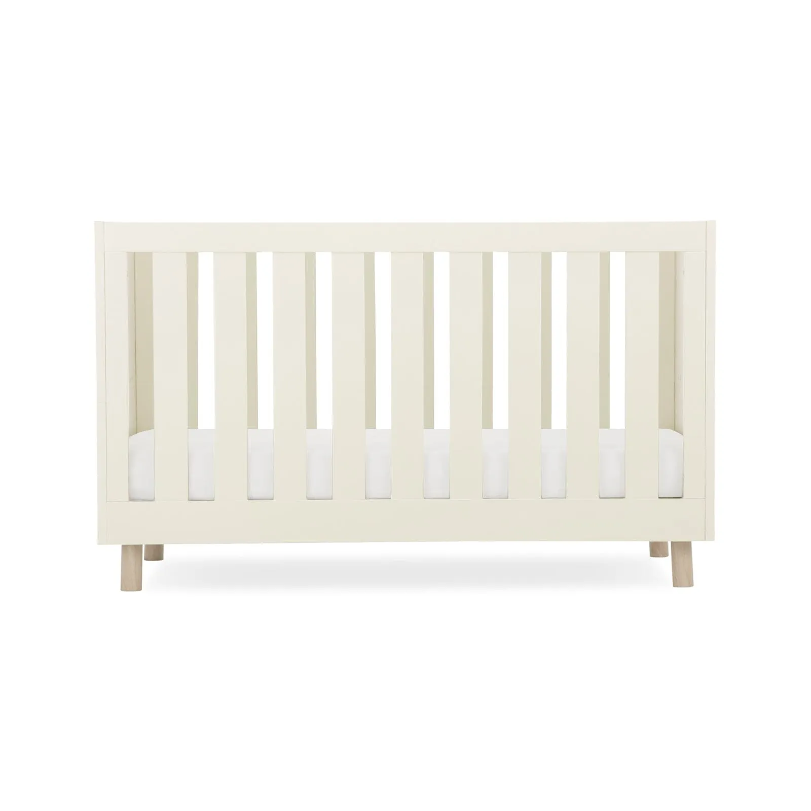 CuddleCo Harper Cot Bed - Cream & Ash