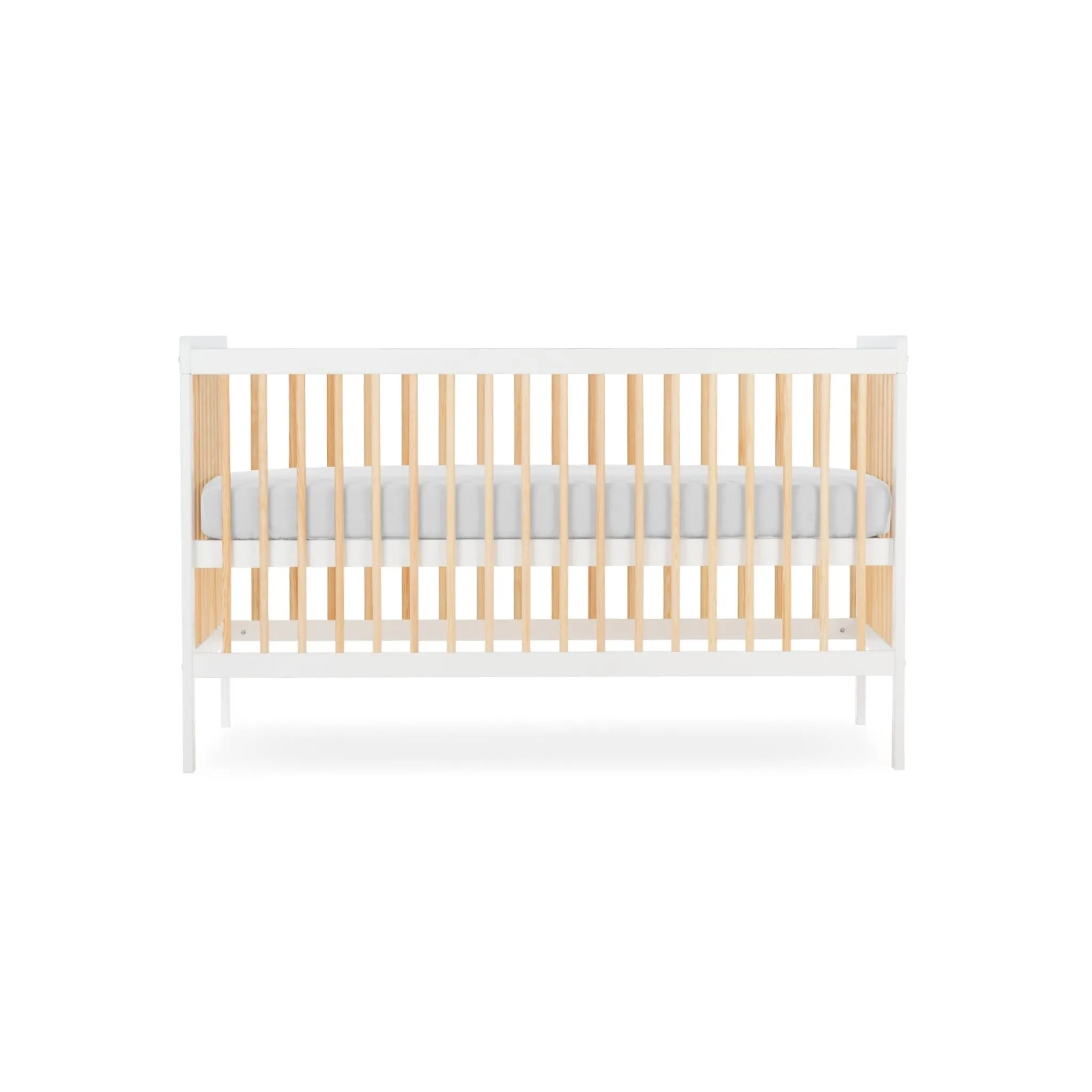 CuddleCo Nola Cot Bed - White & Natural
