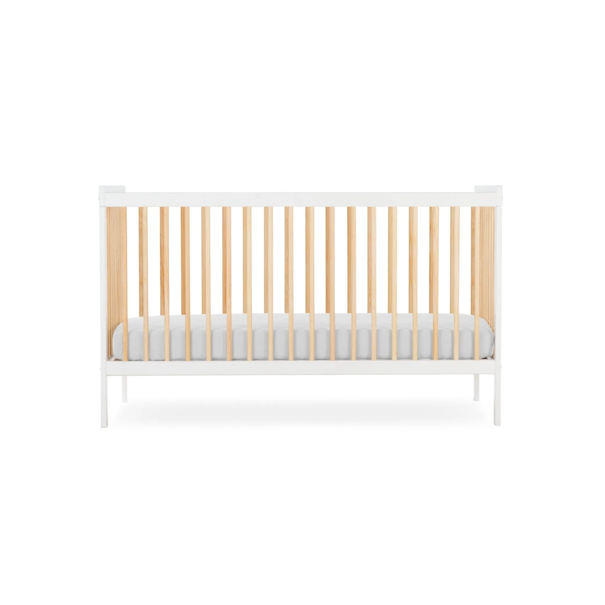CuddleCo Nola Cot Bed - White & Natural