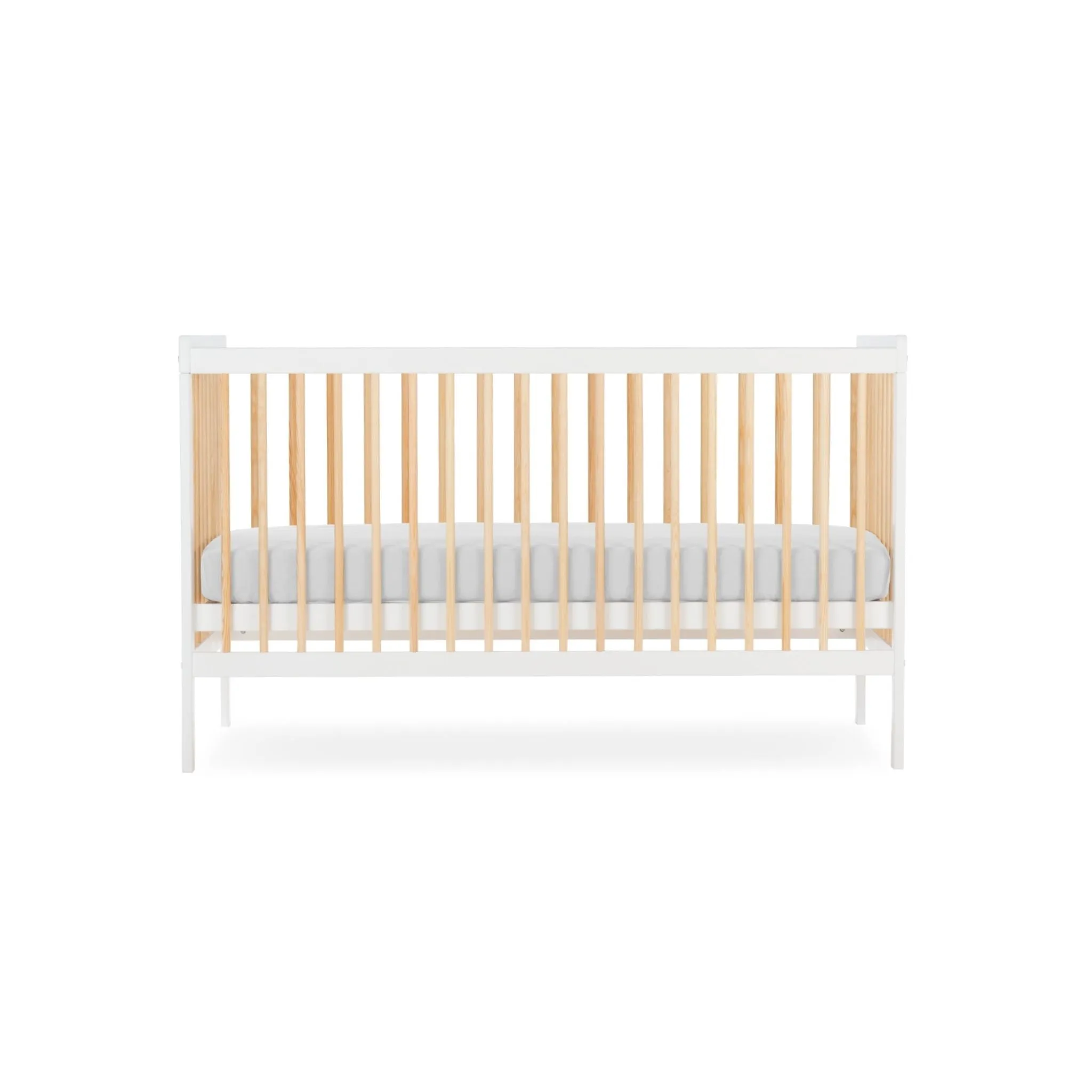 CuddleCo Nola Cot Bed - White & Natural