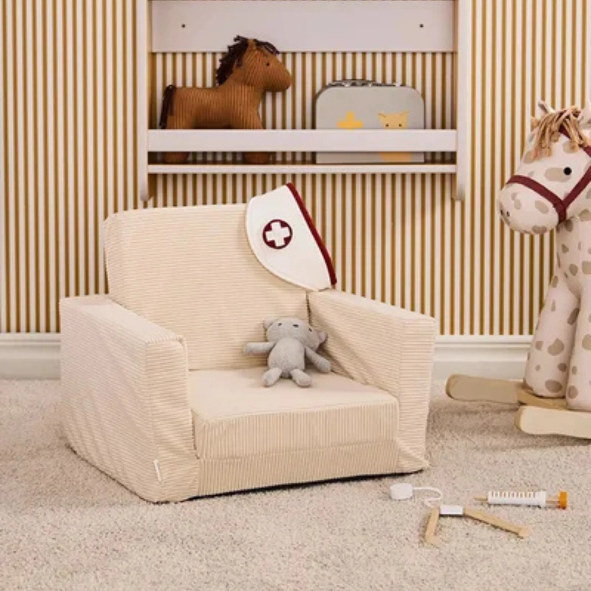 Kids Concept Foldable Armchair - Off White