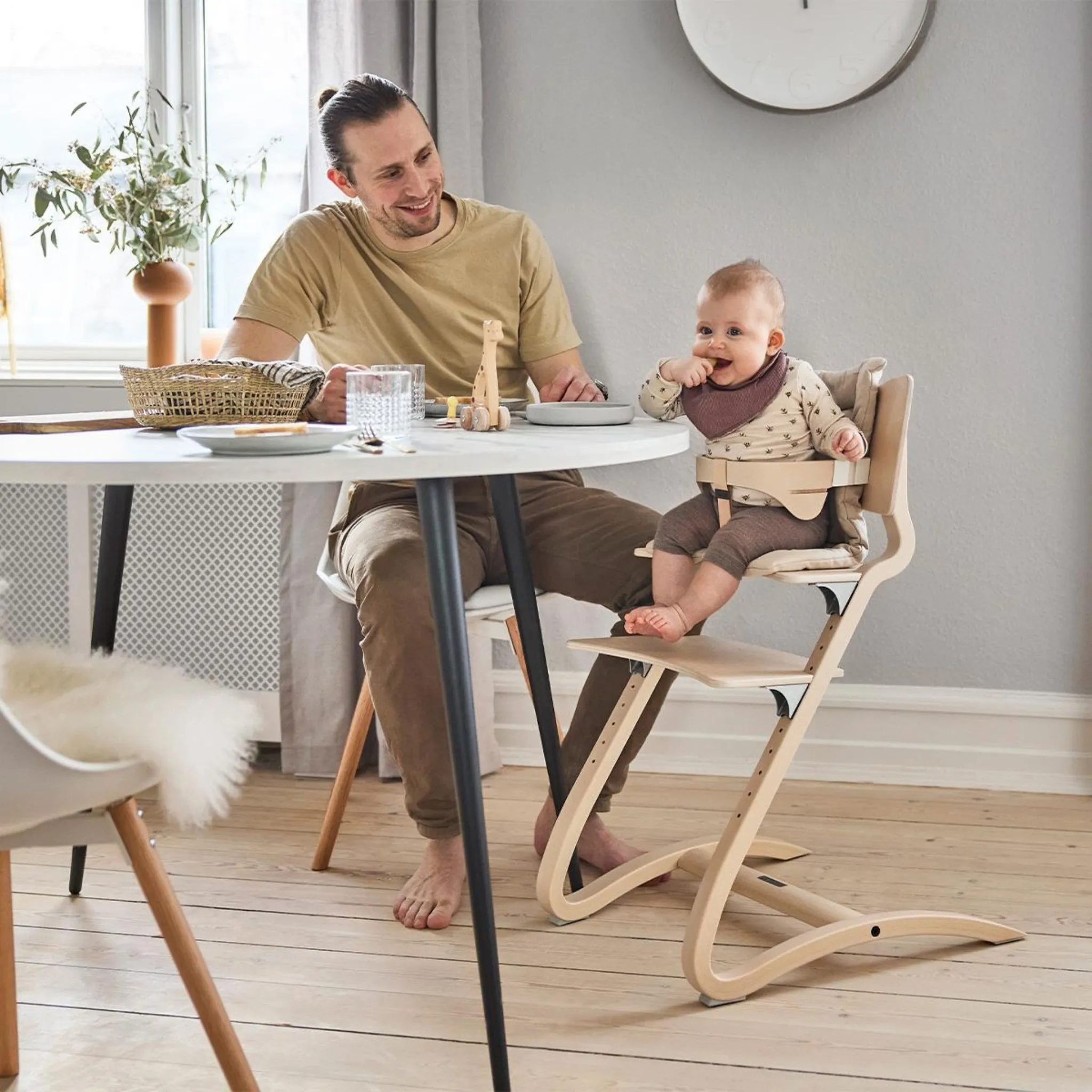 Leander High Chair Safety Bar - Whitewash