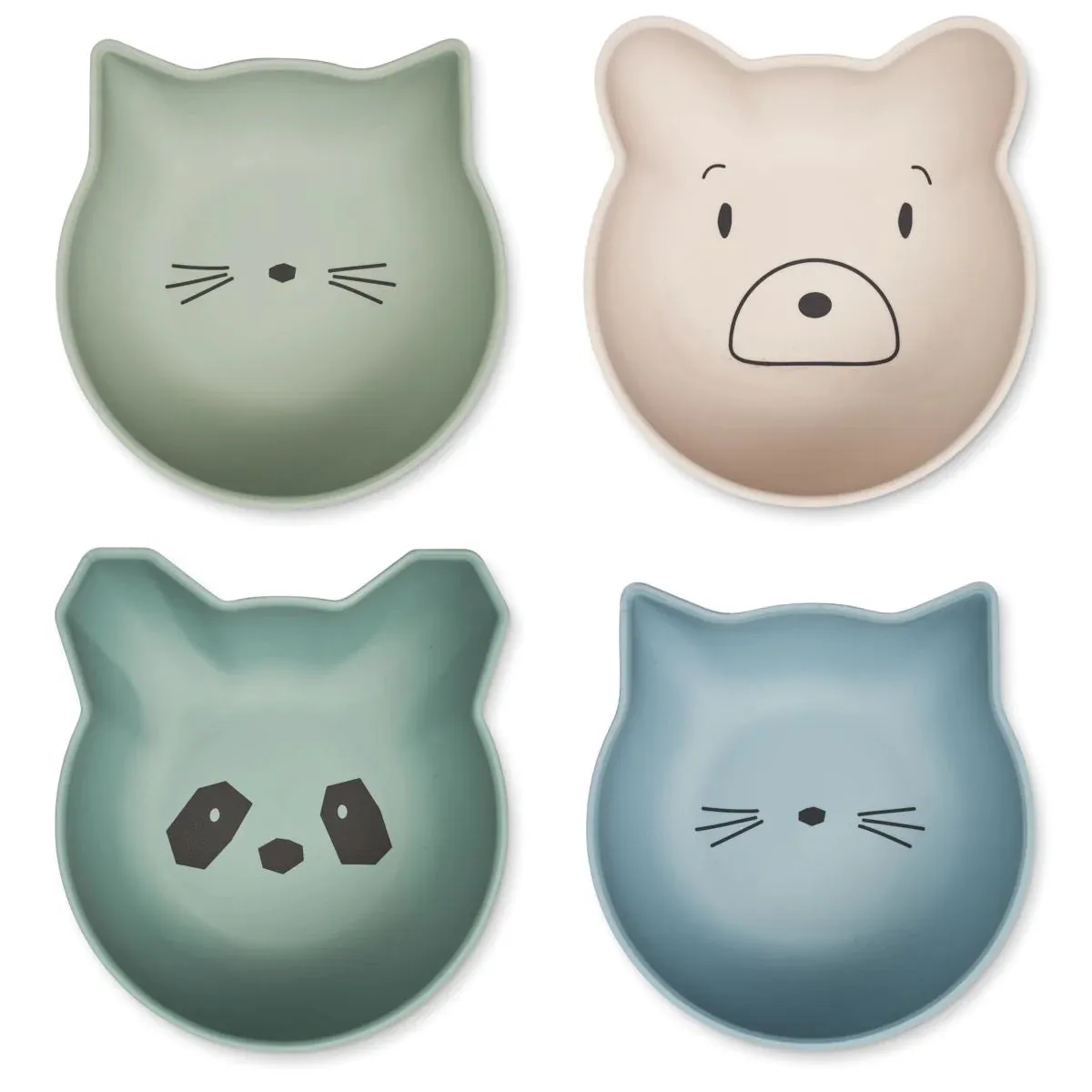 Liewood Filiz Snack Bowl 4 Pack - Classic / Dusty Mint Multi Mix