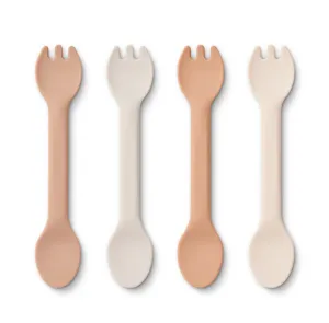 Liewood Jan 2 In 1 Cutlery 4 Pack - Rose Multi Mix
