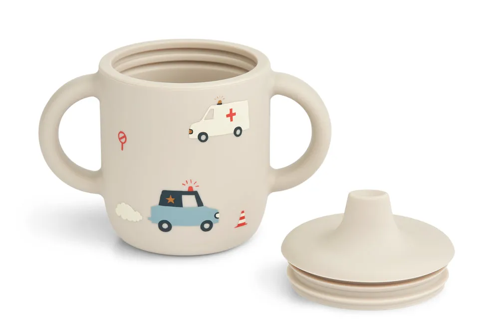 Liewood Neil Sippy Cup - Emergency Vehicle / Sandy