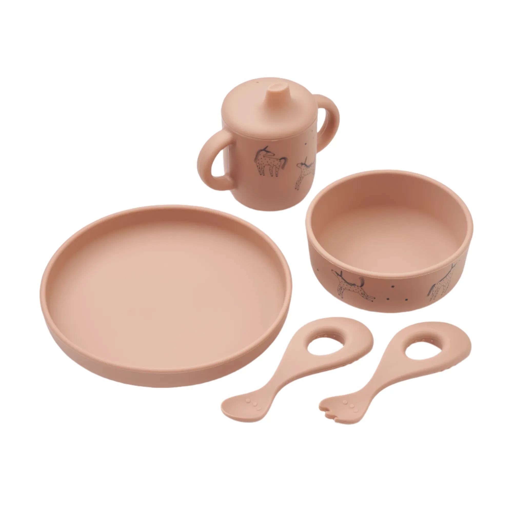 Liewood Ryle Printed Tableware Set - Unicorn / Pale Tuscany