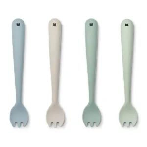 Liewood Scott Feeding Fork 4 Pack - Dusty Mint Multi Mix