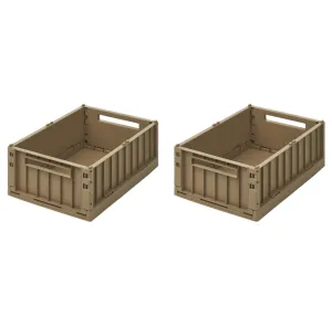 Liewood Weston Medium Storage Crate Set of 2 - Oat