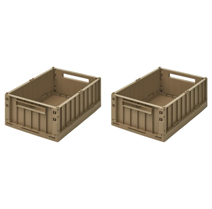 Liewood Weston Medium Storage Crate Set of 2 - Oat