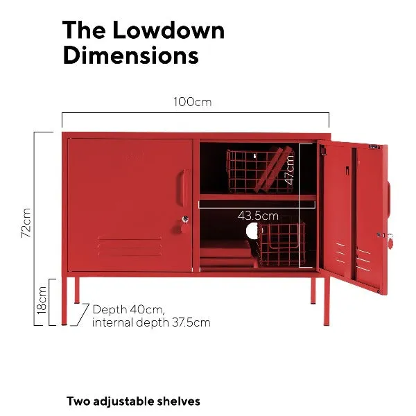 Mustard Made The Lowdown Storage Locker - Poppy