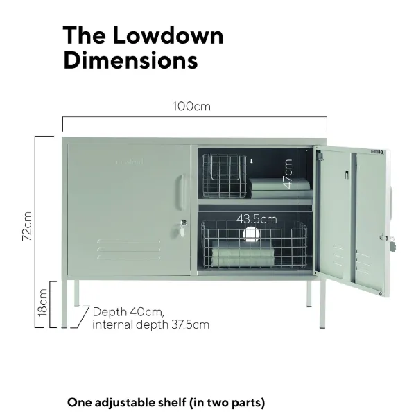 Mustard Made The Lowdown Storage Locker - Sage