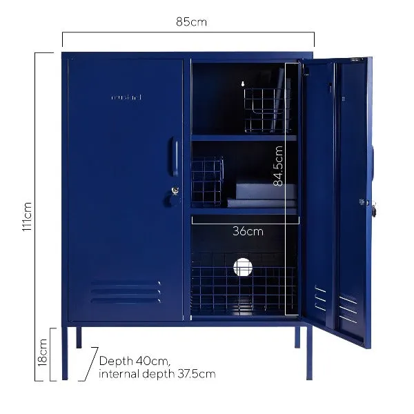 Mustard Made The Midi Storage Locker - Navy