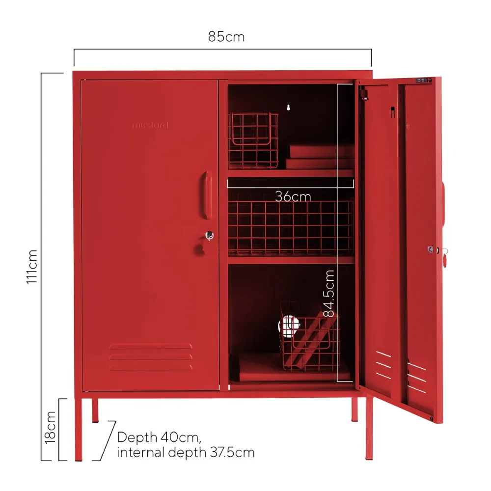Mustard Made The Midi Storage Locker Poppy