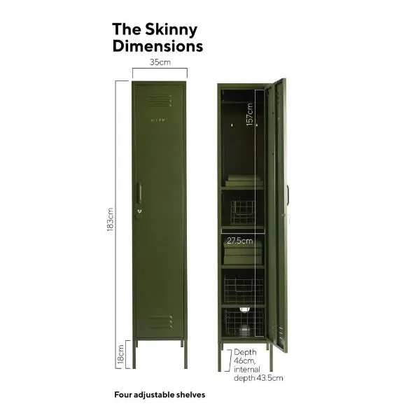 Mustard Made The Skinny Storage Locker - Olive