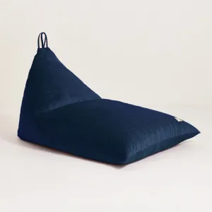 Nobodinoz Essaouira Velvet Beanbag - Night Blue