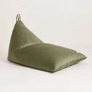 Nobodinoz Essaouira Velvet Beanbag - Olive Green