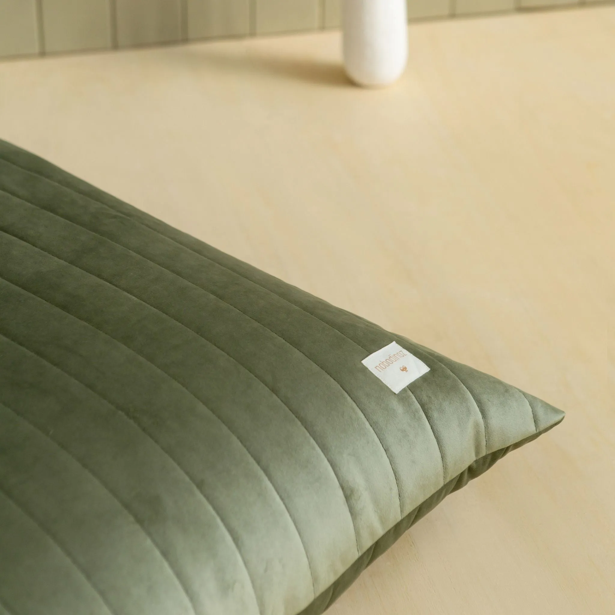 Nobodinoz Essaouira Velvet Beanbag - Olive Green