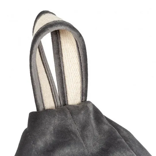 Nobodinoz Essaouira Velvet Beanbag - Slate Grey