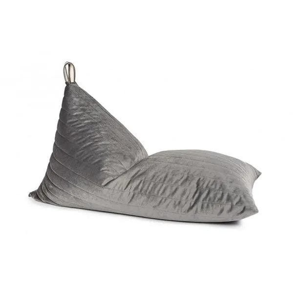 Nobodinoz Essaouira Velvet Beanbag - Slate Grey