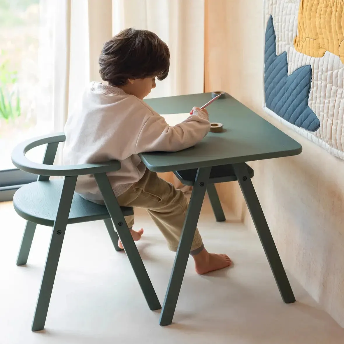 Nobodinoz Growing Green Chair - Deep Green