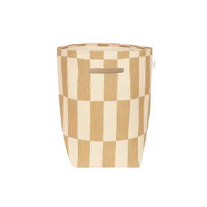 Nobodinoz Large Vibes Storage Basket - Mustard And Sand Tiles