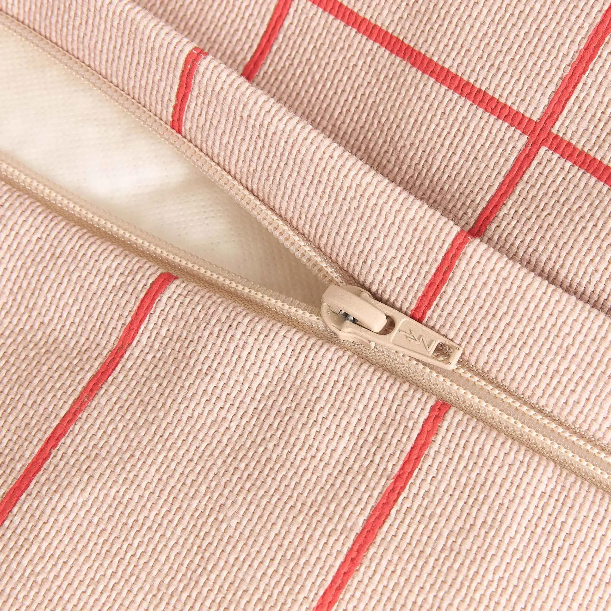 Nobodinoz Vibes Armchair Beanbag - Pink Red Grid