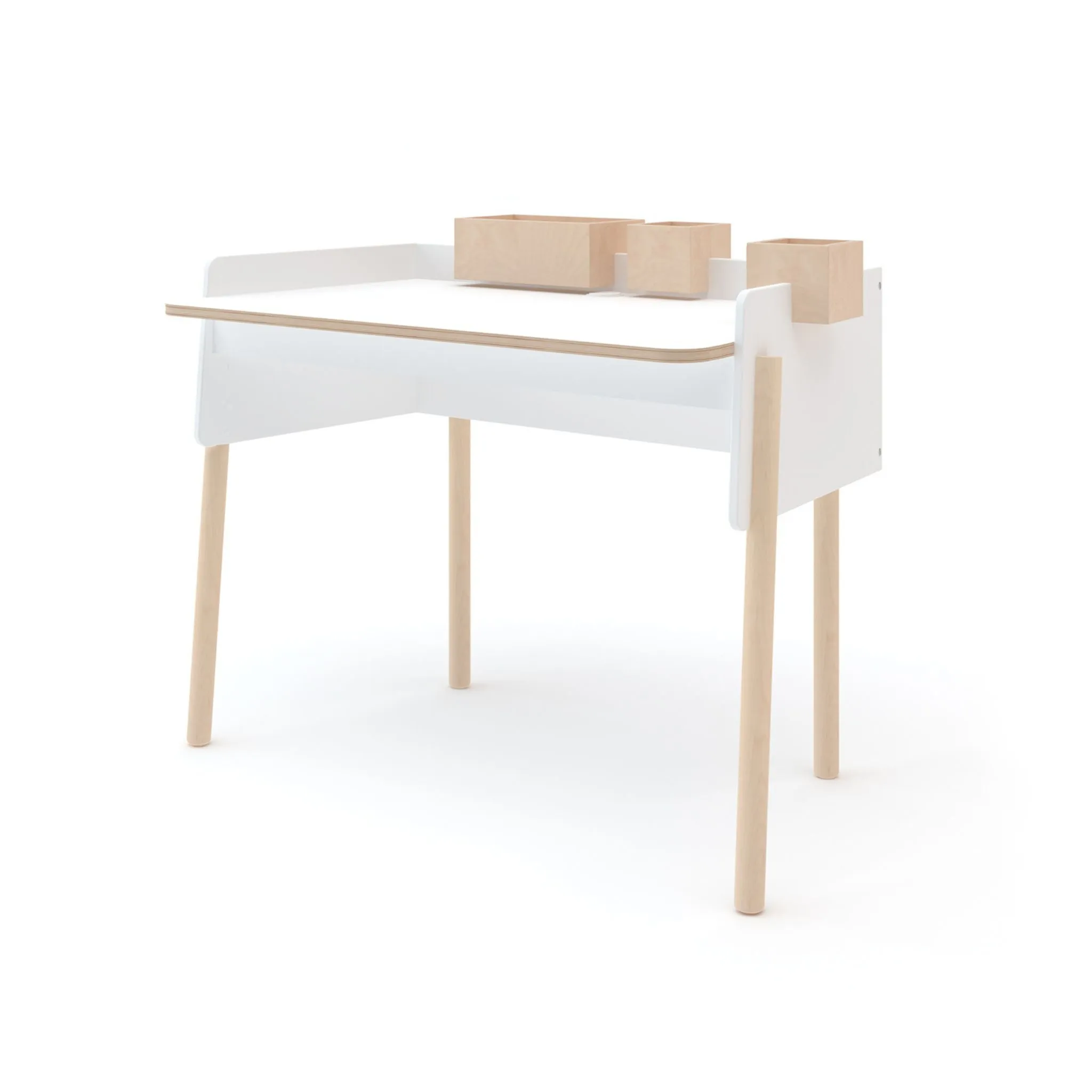 Oeuf NYC Brooklyn Desk - White/Birch