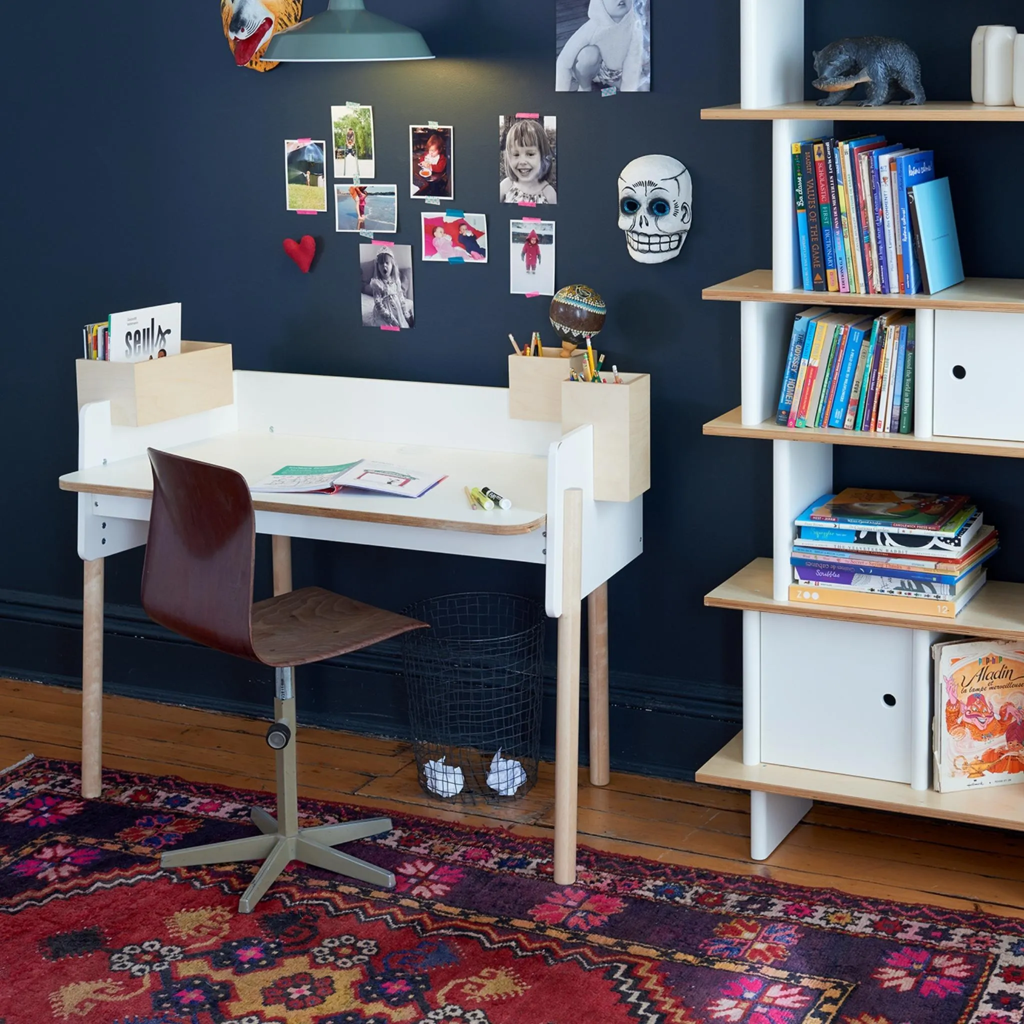 Oeuf NYC Brooklyn Desk - White/Birch