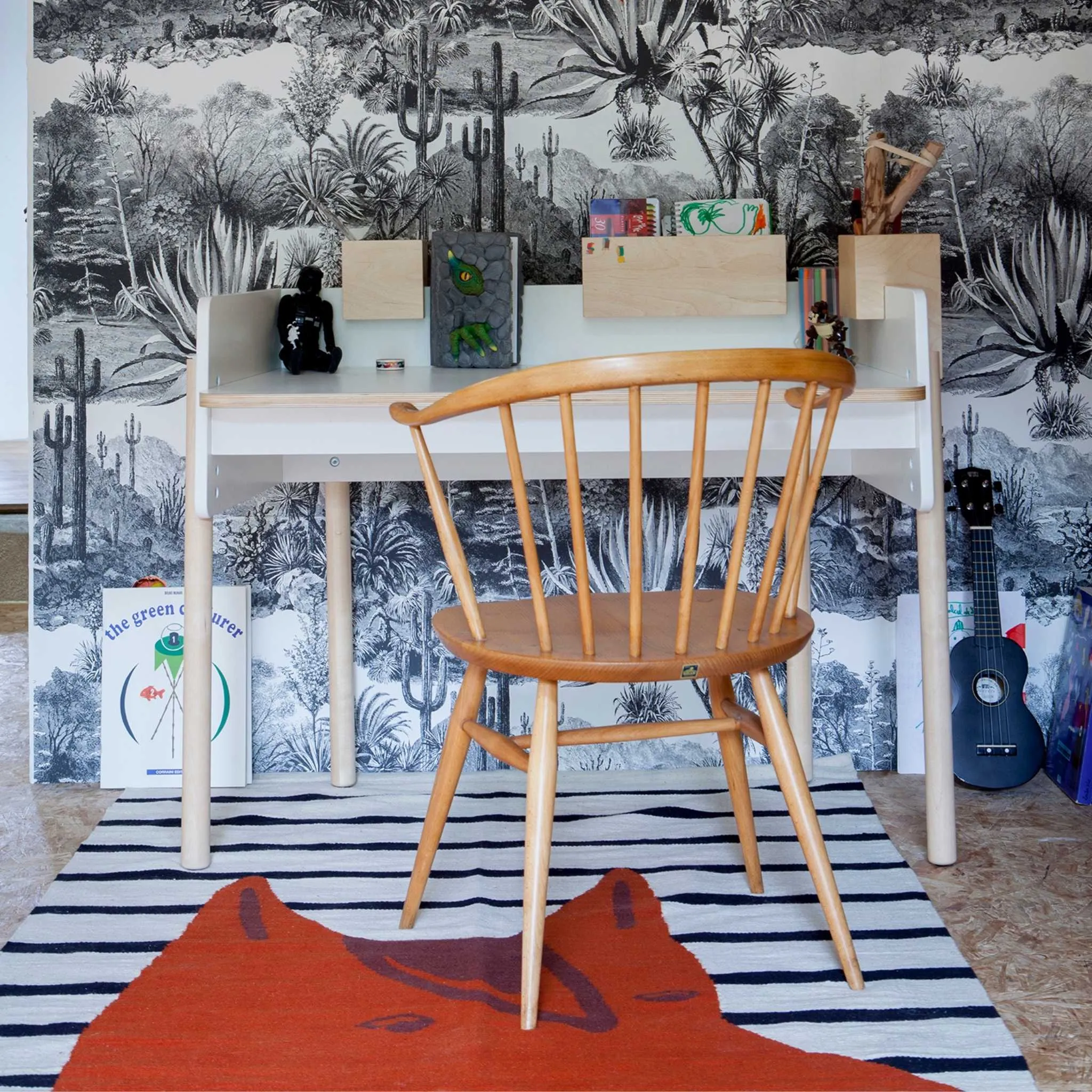 Oeuf NYC Brooklyn Desk - White/Birch