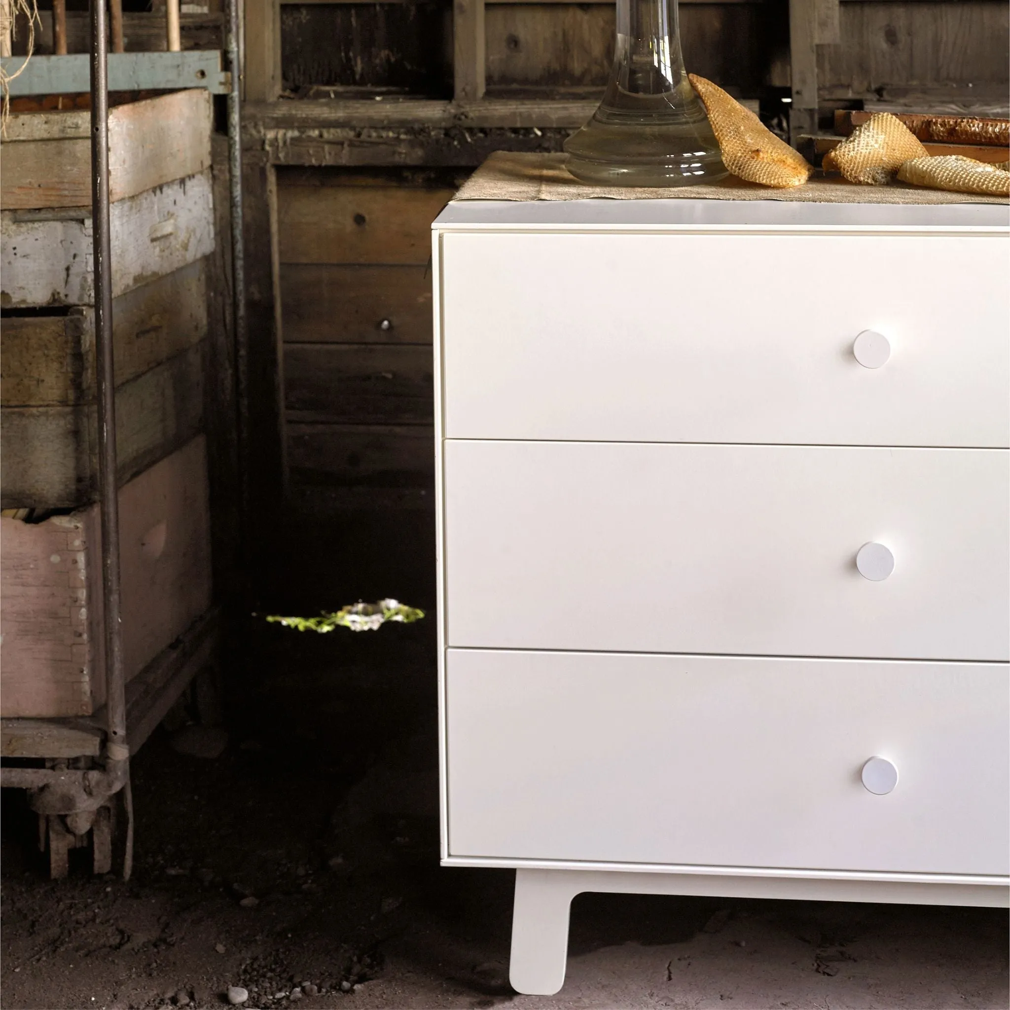 Oeuf NYC Merlin 3 Drawer Dresser Sparrow - White