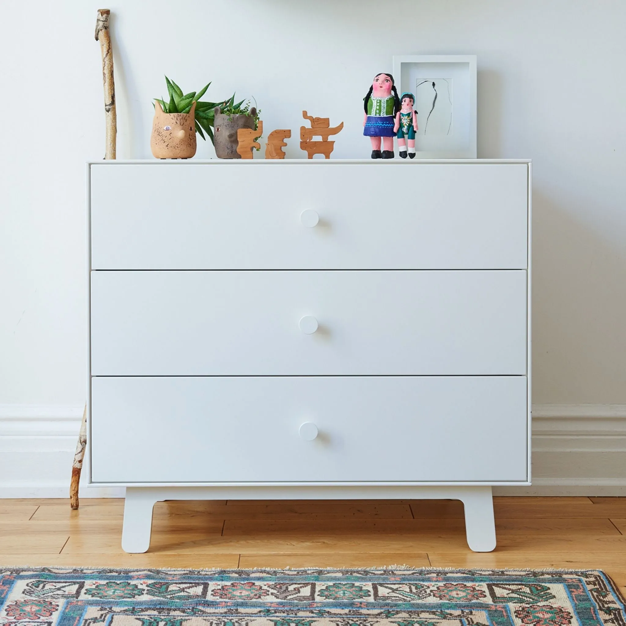 Oeuf NYC Merlin 3 Drawer Dresser Sparrow - White