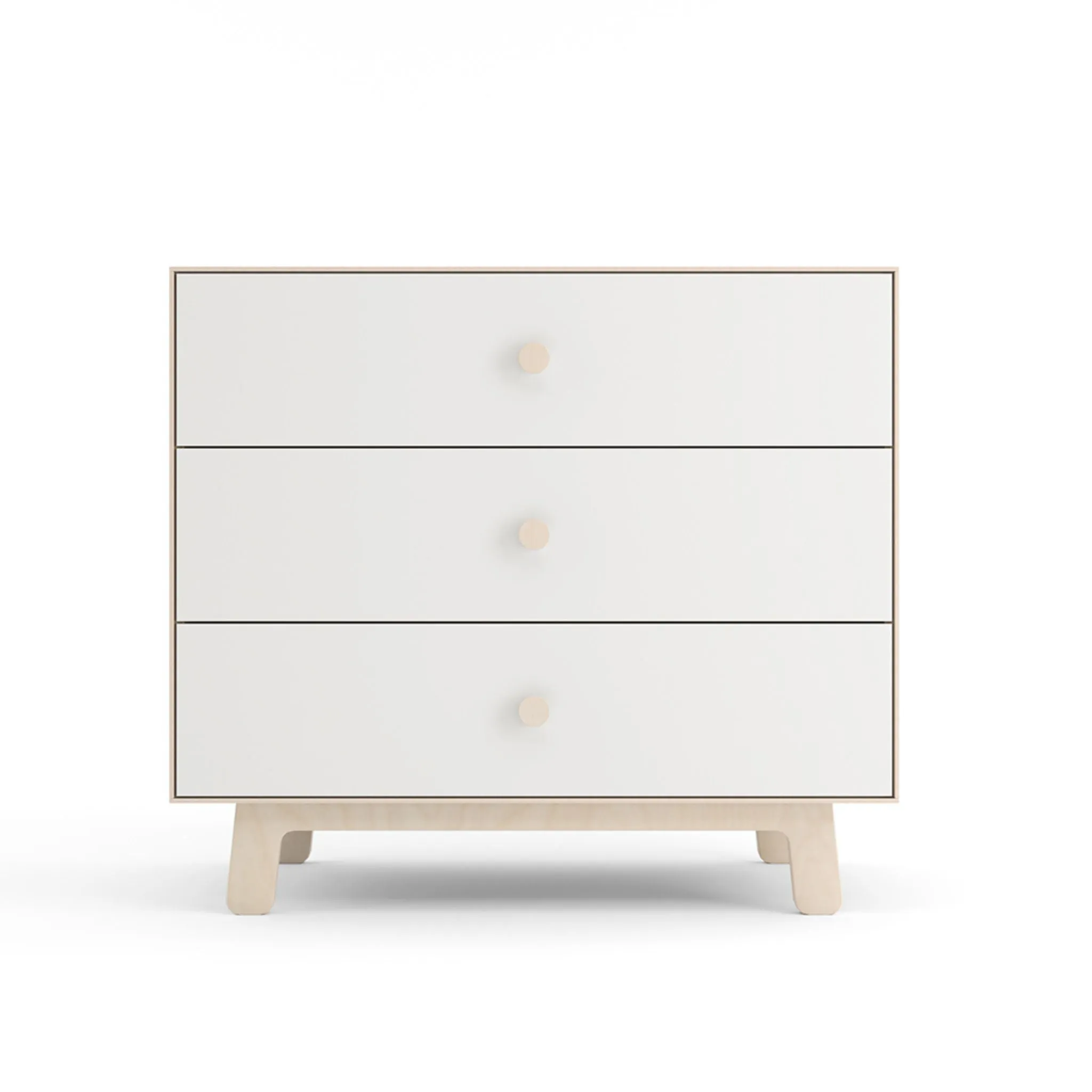 Oeuf NYC Merlin 3 Drawer Dresser Sparrow - White/Birch